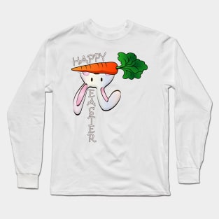 Happy Easter, Cute Bunny Rabbit Graphic Unique Gifts Long Sleeve T-Shirt